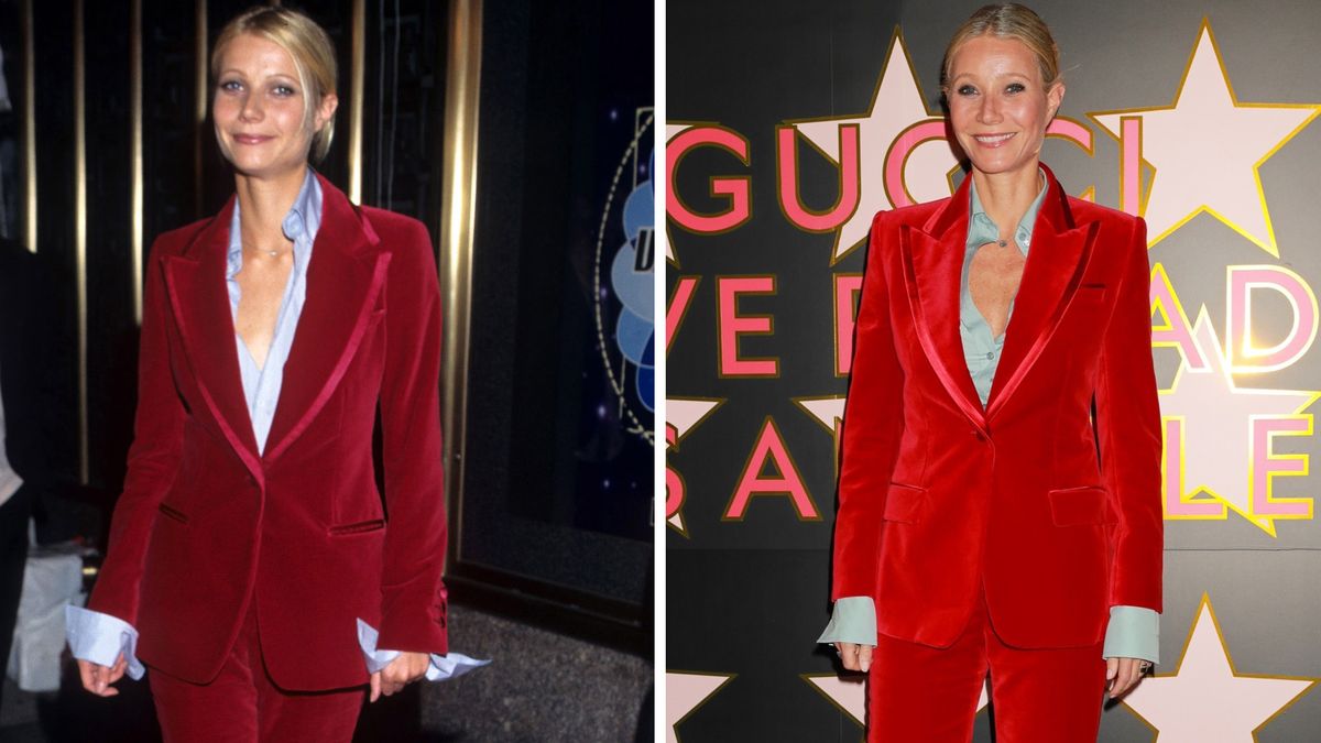 Gwyneth Paltrow Re-wears Red Gucci Suit Decades After Making It Famous