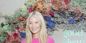 Gwyneth Paltrow Is So Chic in a White Strapless Dress and Layers of  Swarovski Crystals