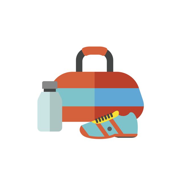 Gym bag equipment icon