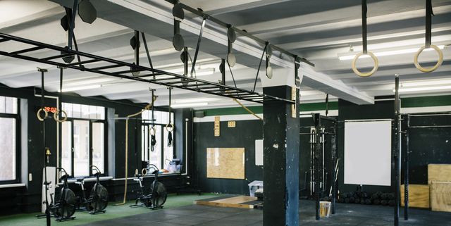 A Gym Scene With Various Equipment