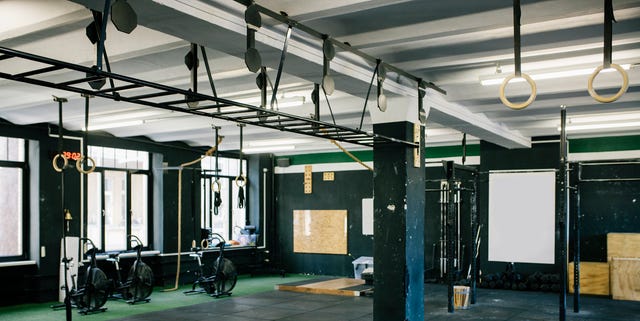 A Gym Scene With Various Equipment