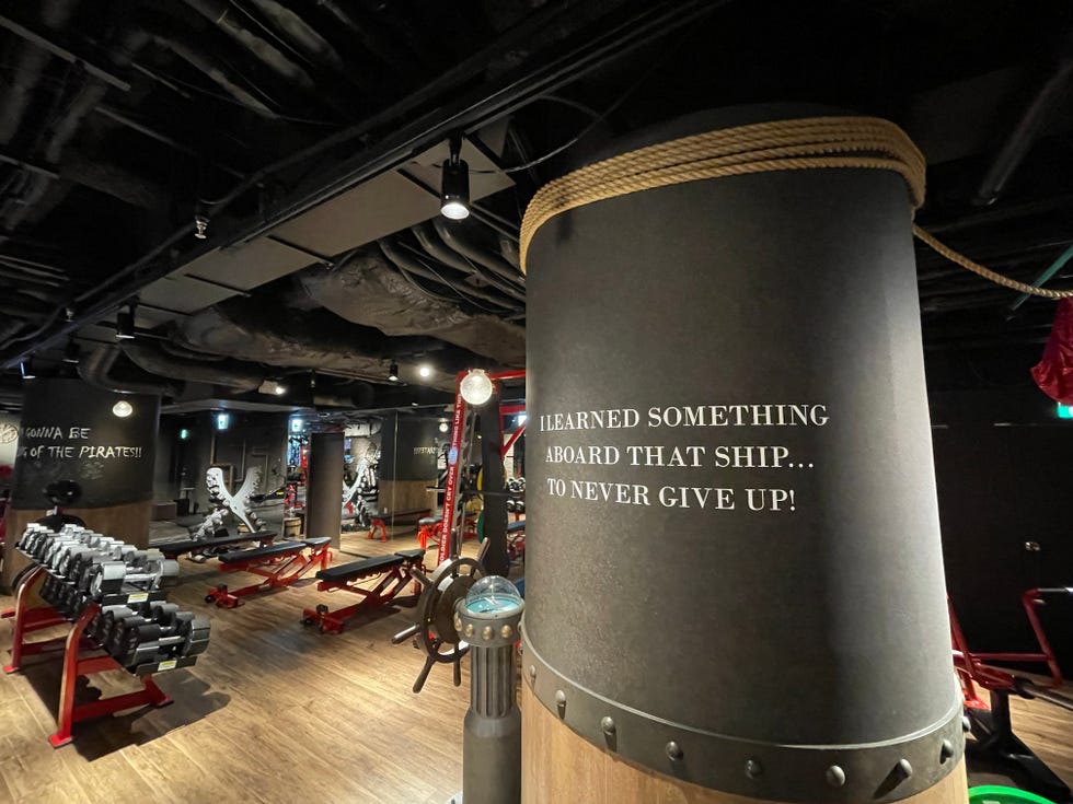 one piece themed gym in japan