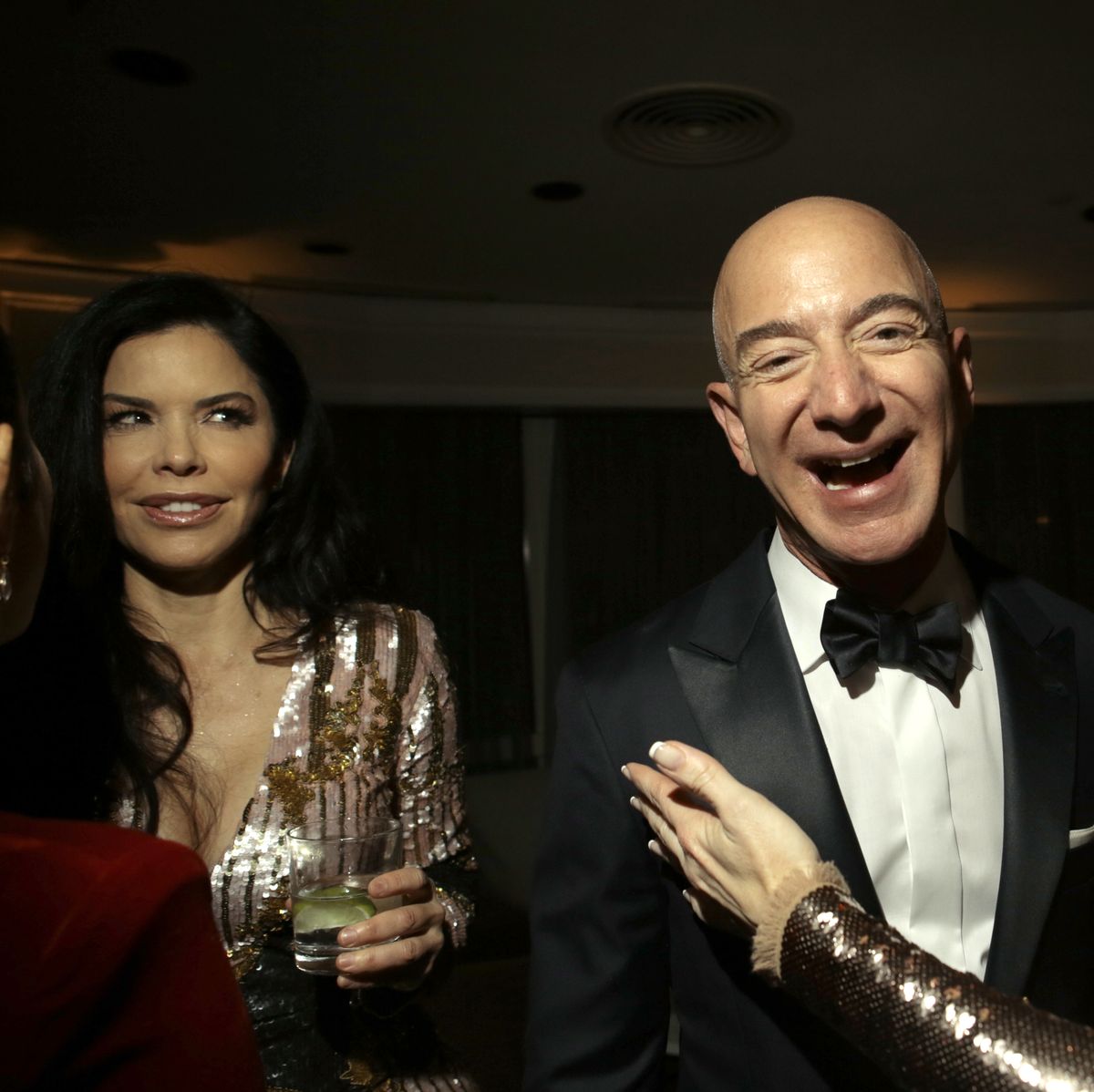 Jeff Bezos of Amazon at a Golden Globes afterparty in Los Angeles.