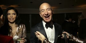 Jeff Bezos of Amazon at a Golden Globes afterparty in Los Angeles.