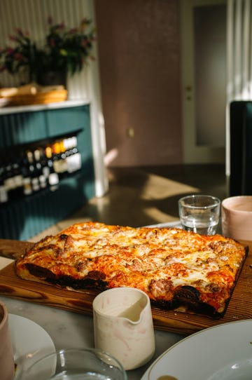 a pizza on a table