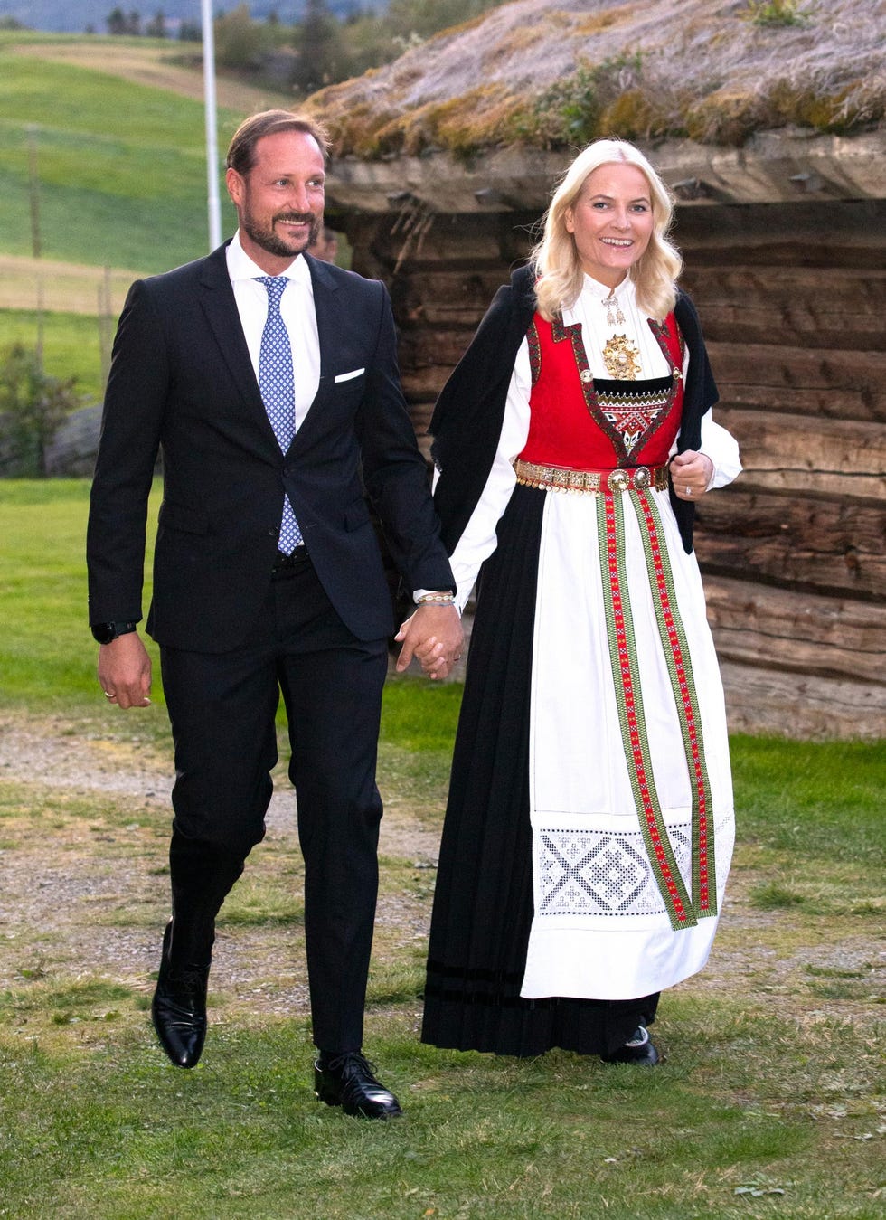 haakon y mette marit en la región noruega de oppland