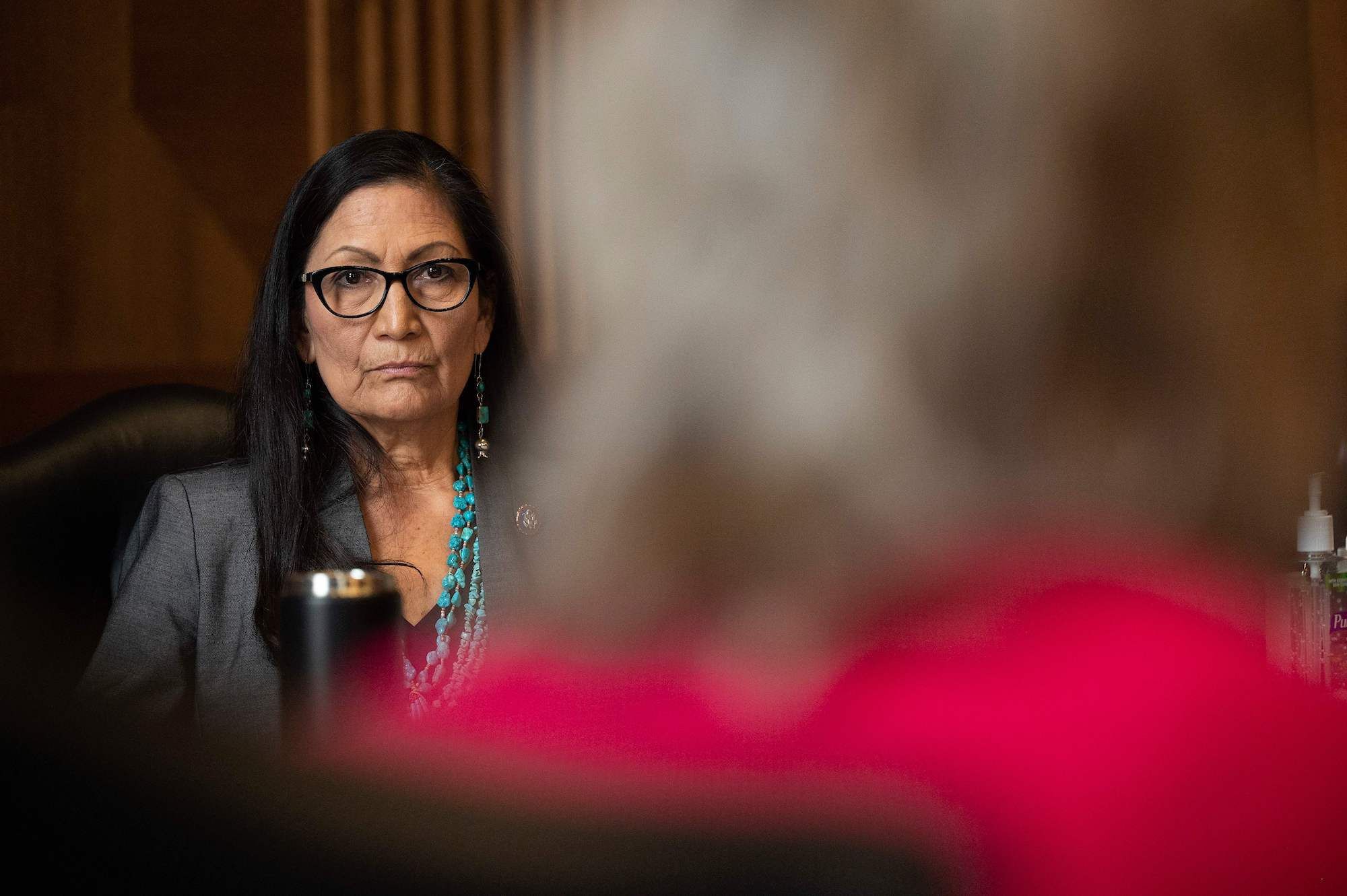 Interior Secretary Nominee Deb Haaland Sits For Senate Hearing