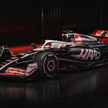 a race car on a black surface