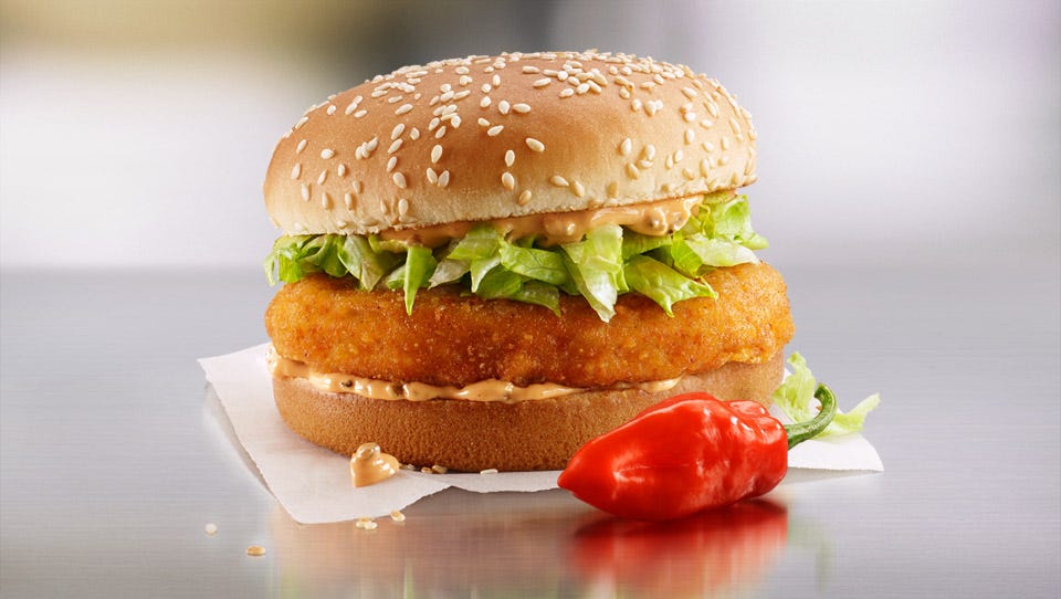 Dish, Food, Hamburger, Fast food, Veggie burger, Original chicken sandwich, Cuisine, Burger king grilled chicken sandwiches, Junk food, Salmon burger, 