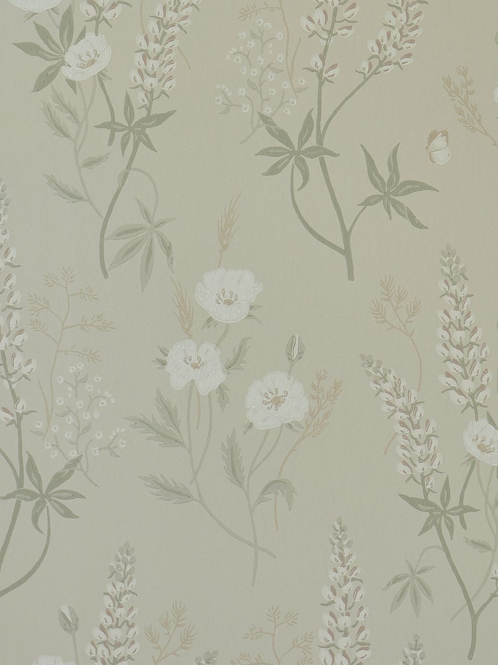 papel pintado con motivos florales