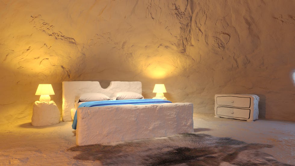recreación de la habitación de los picapiedra