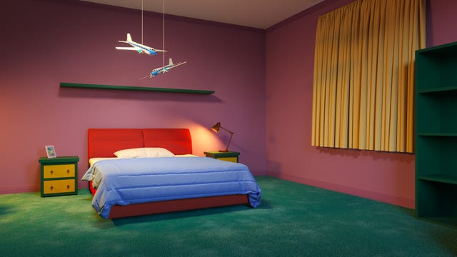 recreación de la habitación de bart simpson