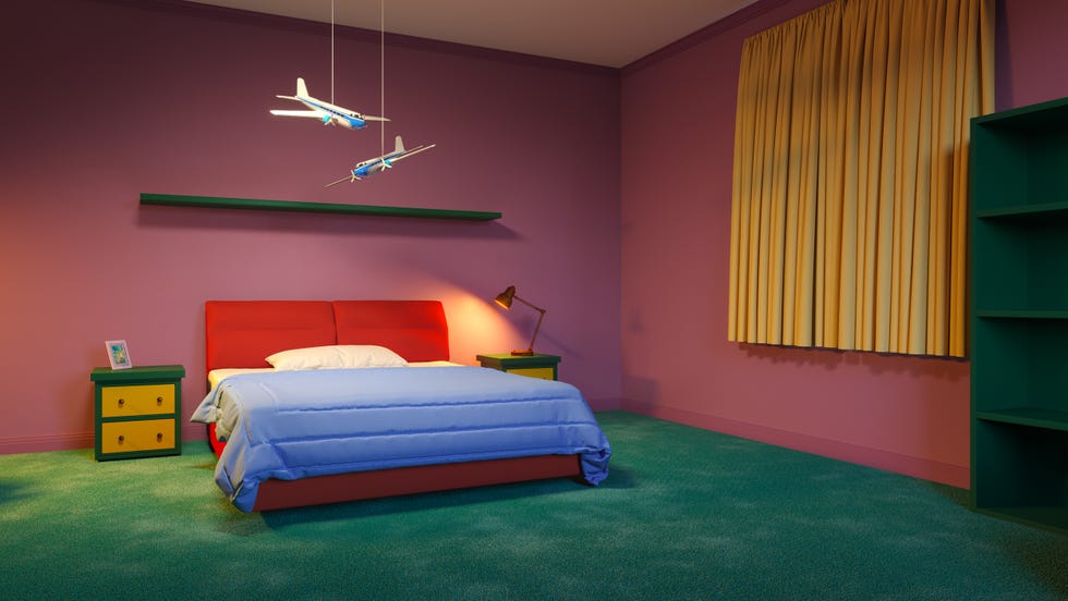recreación de la habitación de bart simpson