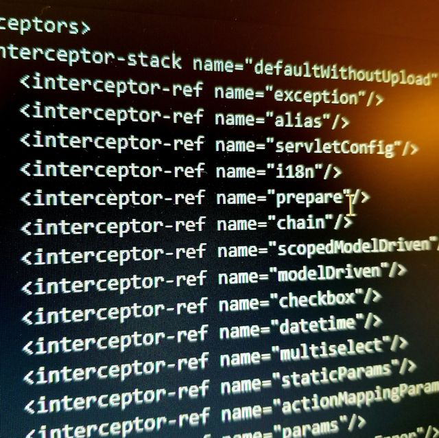 close up of code on a computer screen for the apache struts framework, which was exploited by computer hackers using a remote code execution exploit in order to allegedly steal the personal information of millions of people from credit bureau equifax, october 2, 2017 photo by smith collectiongadogetty images