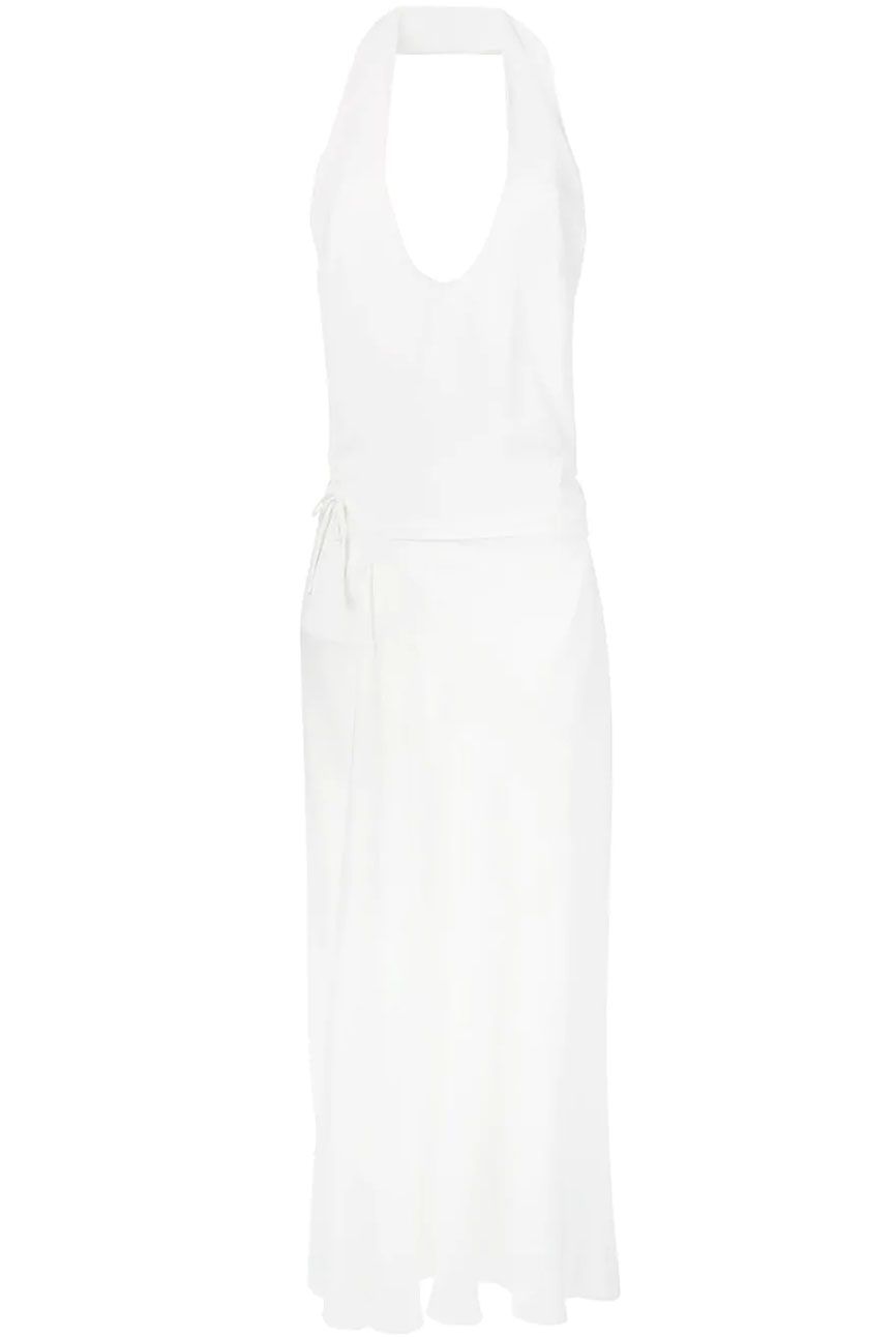 Clothing, White, Dress, Day dress, Cocktail dress, Gown, One-piece garment, Neck, Formal wear, 