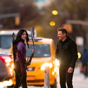 Celebrity Sightings In New York City - December 08, 2020 hailee steinfeld and jeremy renner on the set of hawkeye