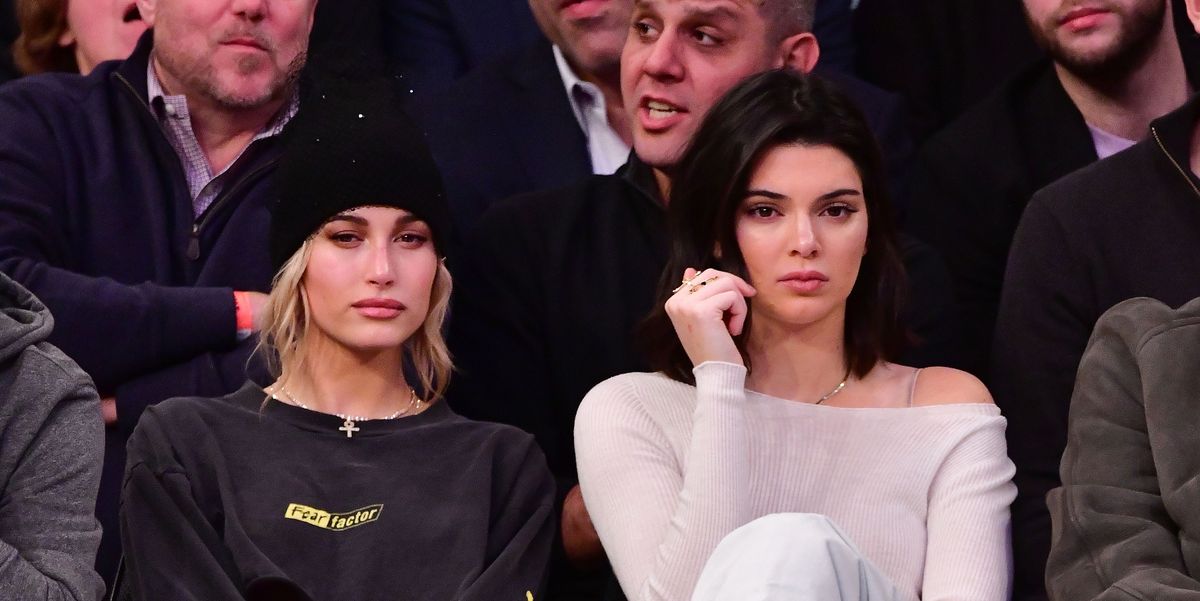Kendall Jenner, Hailey Baldwin in Supreme x Comme Des Garcons
