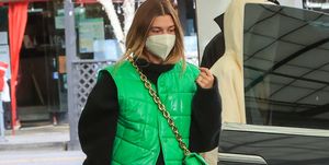 los angeles, ca   january 27 hailey bieber and justin bieber are seen on january 27, 2021 in los angeles, california photo by  rachpootmegagc images
