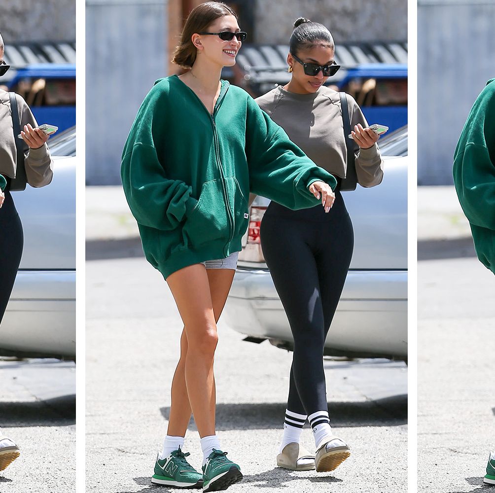 hailey bieber and lori harvey wear walking sneakers into the gym to illustrate a guide to the best walking shoes for women of 2023