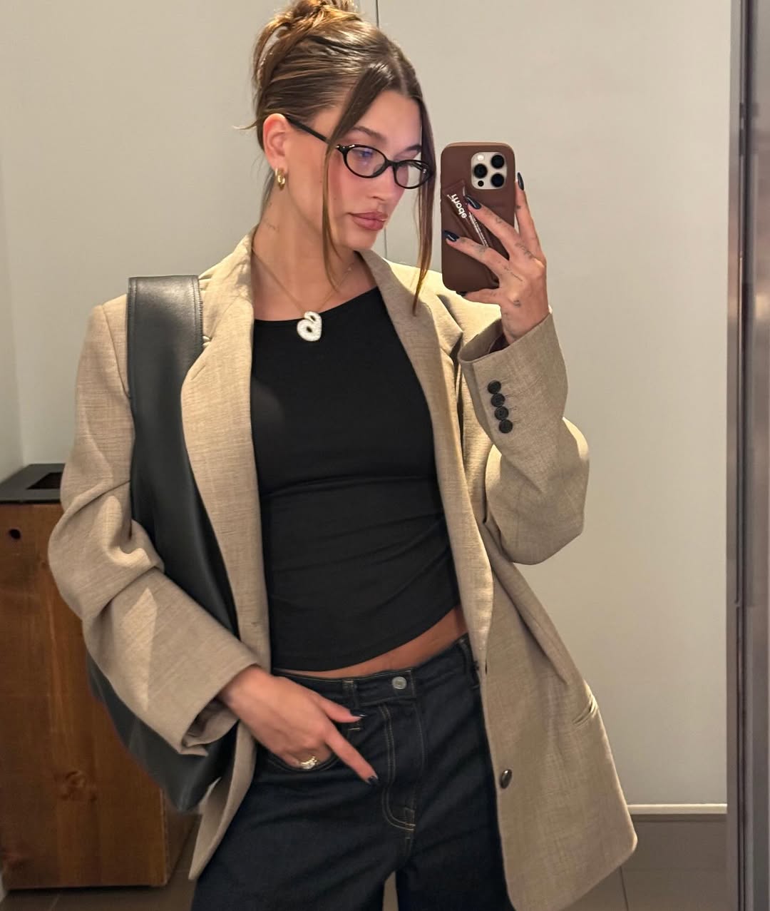 Hailey Bieber’s triangle scarf ‘fit is so cute – and so on trend!