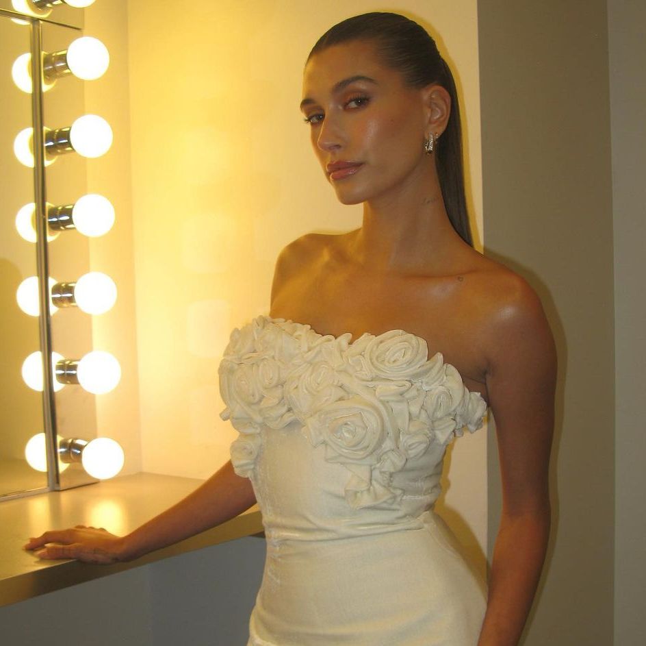 Hailey Bieber Wears Bridal White Mini Dress for Date Night