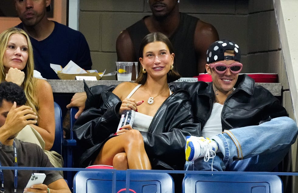hailey and justin bieber at us open 2023