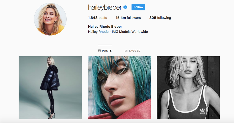 Hailey Bieber Instagram 