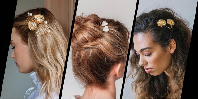 How to style delicate hair accessories - hair pins, barrettes and