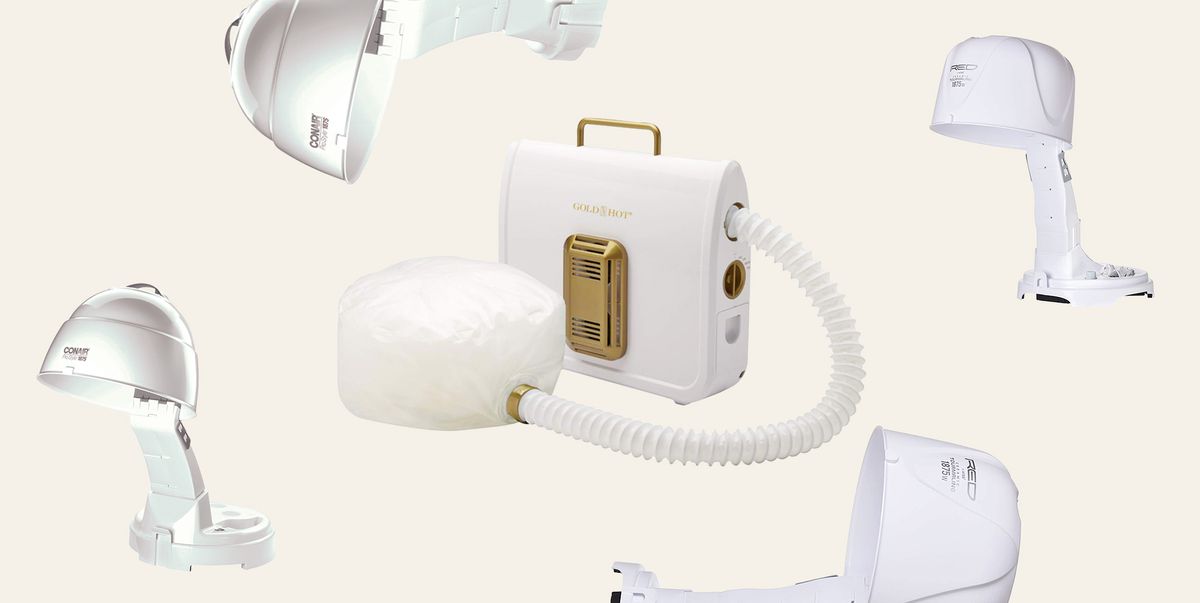 bonnet hair dryers on a white background