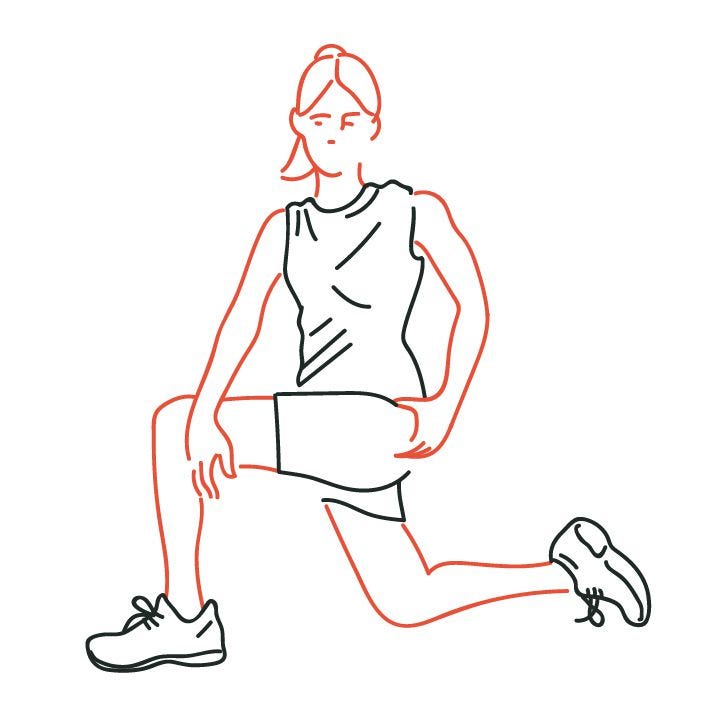 half kneeling hip groin stretch