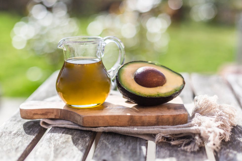 avocado oil in a pitcher