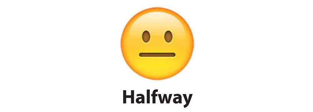 straight line face emoji