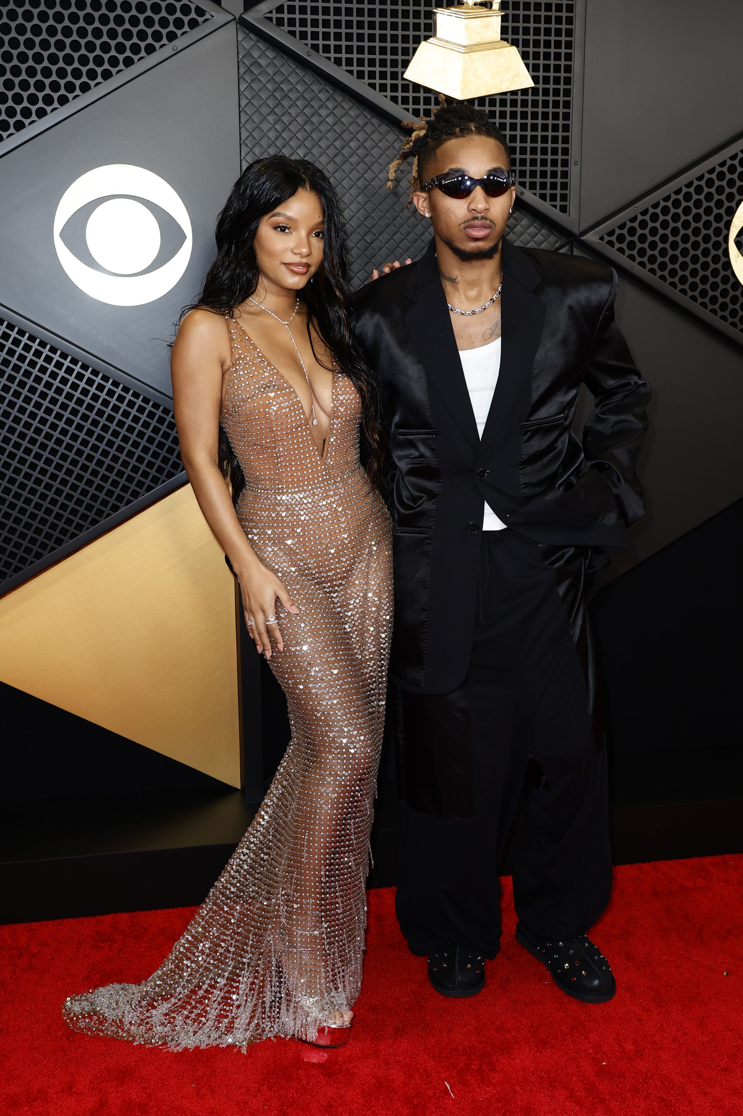 See Halle Bailey and DDG on the 2024 Grammys Red Carpet