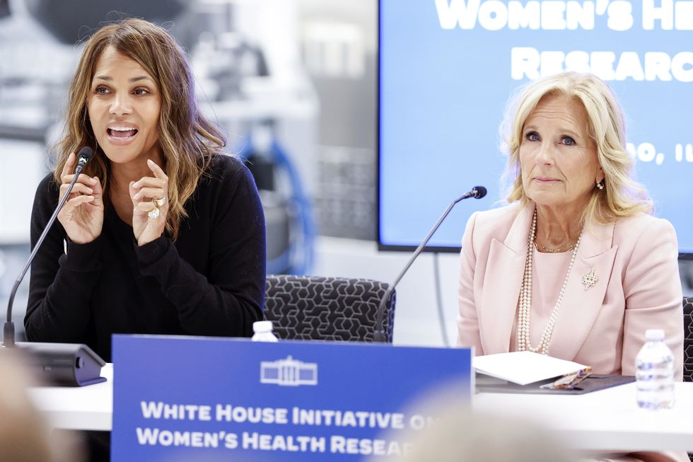 first lady jill biden and halle berry visit the university of illinois chicago highlighting women's health research