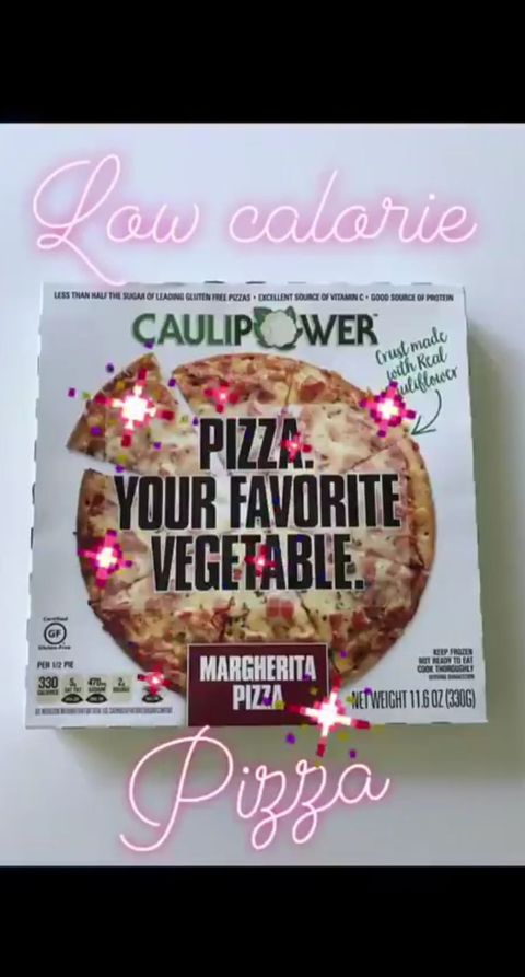 Halle Berry instagram story screenshot of Caulipower Margherita pizza