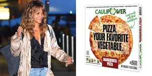 Halle Berry and Caulipower Margerhita Pizza