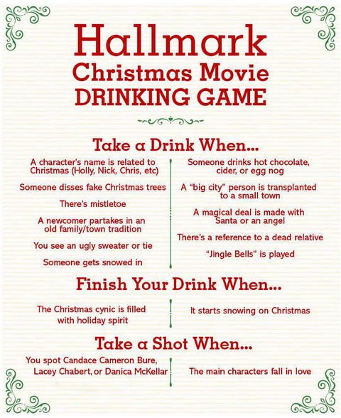 hallmark christmas drinking game