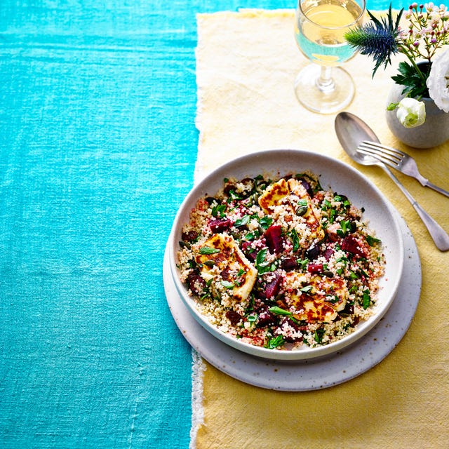 halloumi couscous salad