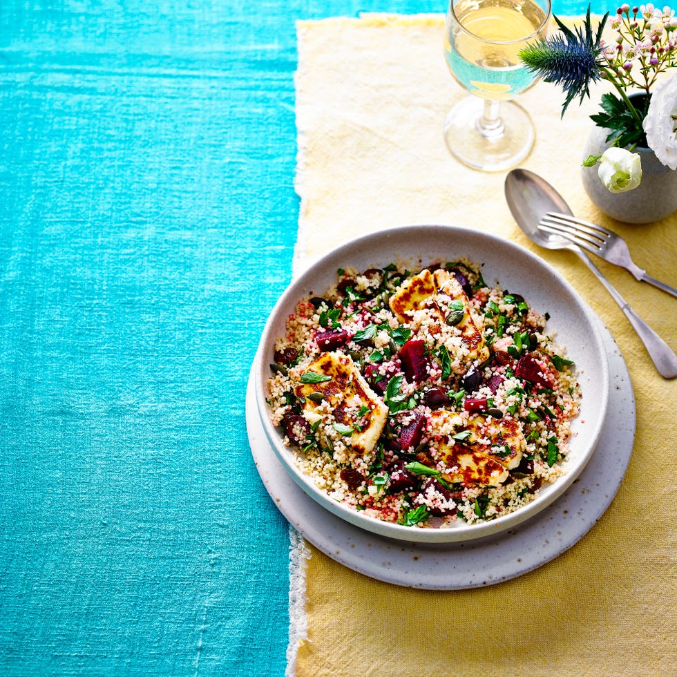 halloumi couscous salad