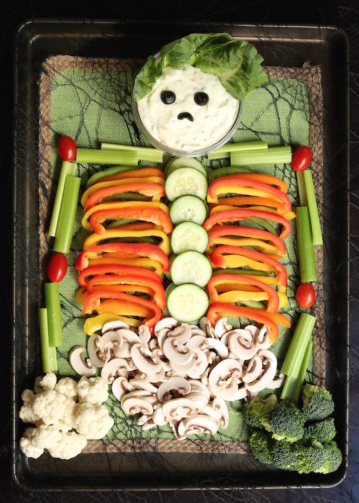 halloween appetizers veggie tray