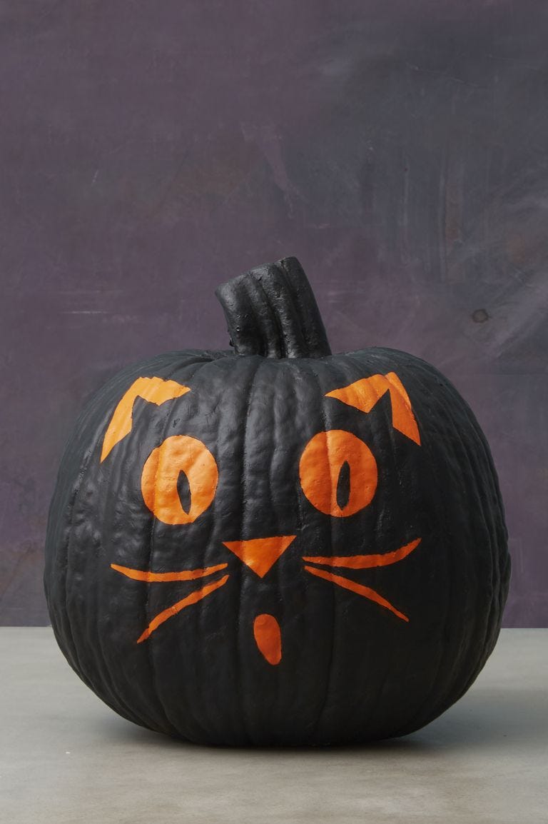 pumpkin decorating ideas  scaredy cat pumpkin