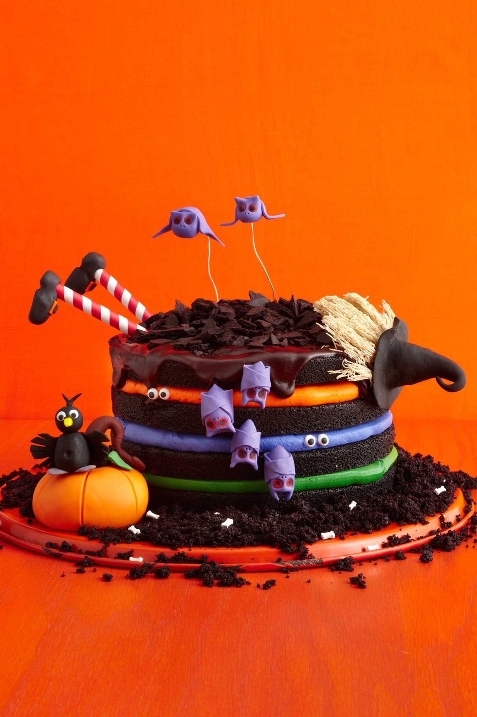 Halloween Red Velvet Cake with Glass Candy ⋆ Sugar, Spice and Glitter