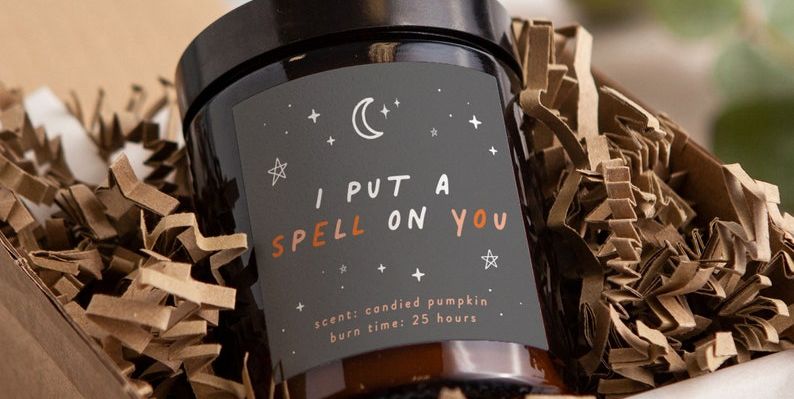 i put a spell on you halloween candles
