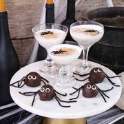 spider truffles and halloween cocktails