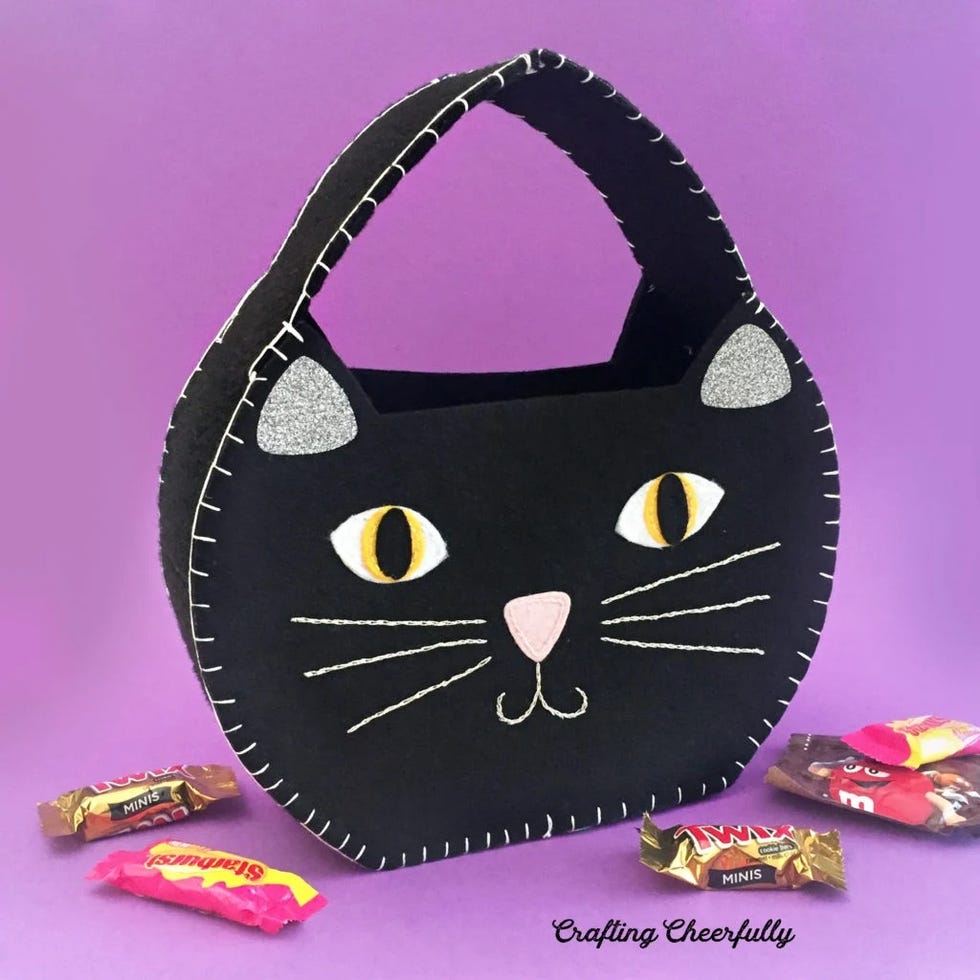 halloween crafts diy halloween black cat treat bag