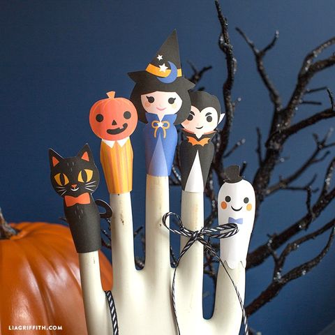 halloween crafts  halloween paper finger puppets