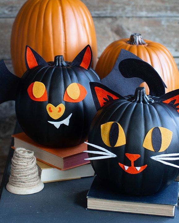 halloween crafts for kids felt pumpkin decorations