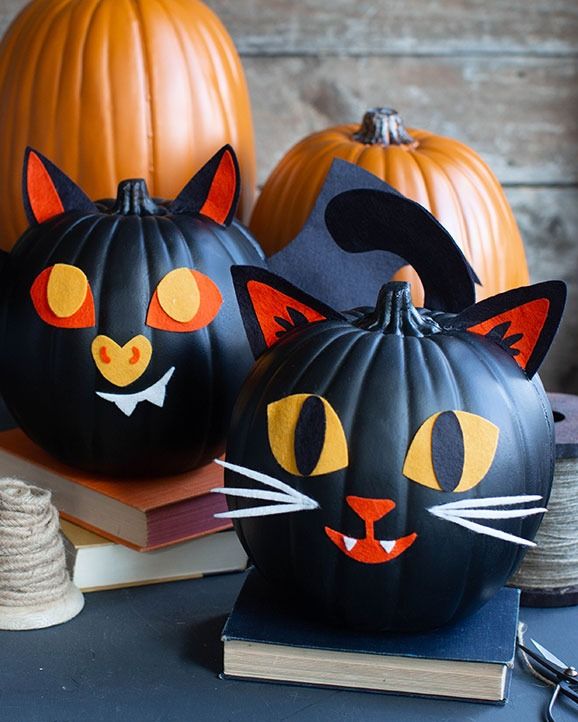 halloween crafts for kids felt pumpkin decorations