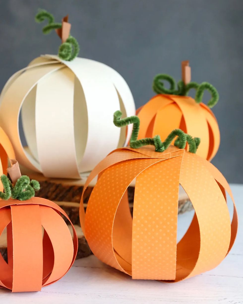 halloween crafts for kids paper pumpkins