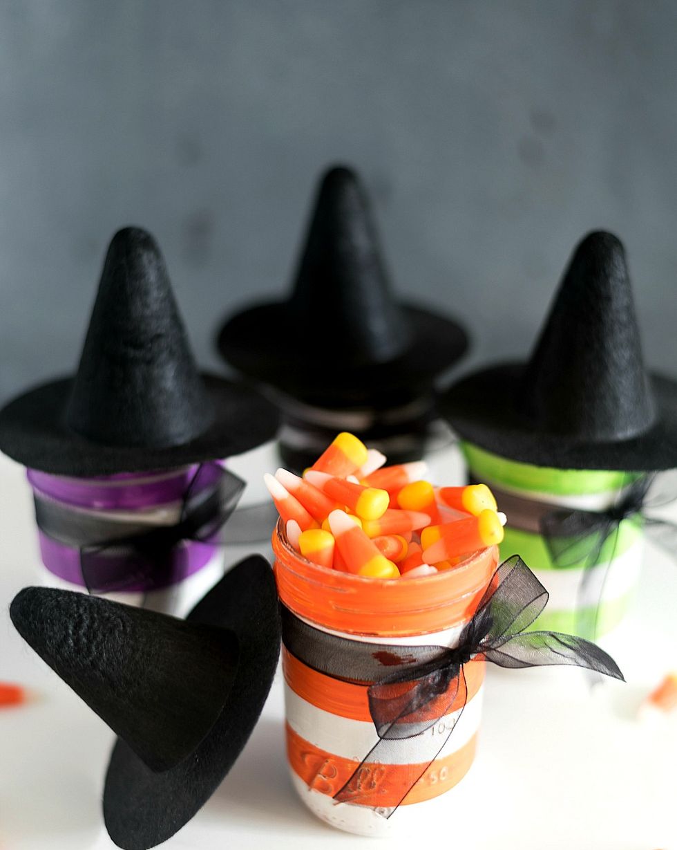 halloween crafts for kids witch mason jars